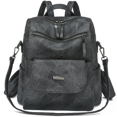 Women Anti-theft PU Leagther Backpack，Fashion Designer Travel Backpack for Men & Women, Pink