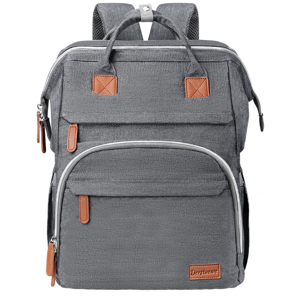 Derstuewe School Backpack, Book Bag, Laptop Work Bag Fit 17 inch ,for College School and Working Men and Women , Grey