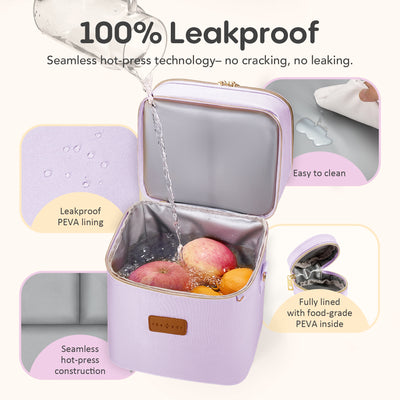 Breast Milk Cooler Travel Bag – Leakproof Insulated Baby Bottle Cooler Bag with Ice Pack, Portable lunch bag