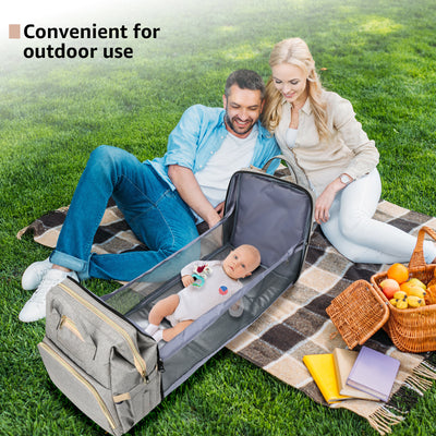 DERSTUEWE Diaper Bag Backpack,Multi-Functional Diaper Bag with Changing Station,USB Charging Port
