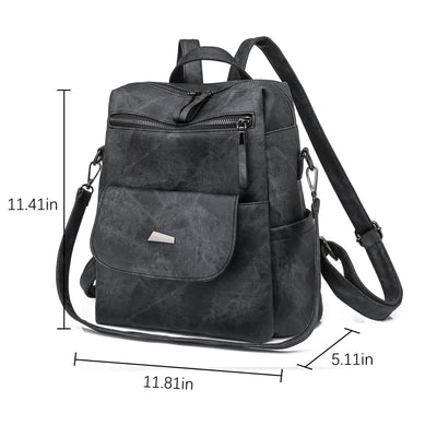Women Anti-theft PU Leagther Backpack，Fashion Designer Travel Backpack for Men & Women, Pink