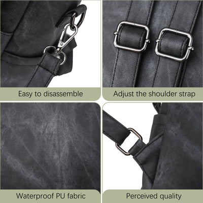 Women Anti-theft PU Leagther Backpack，Fashion Designer Travel Backpack for Men & Women, Pink