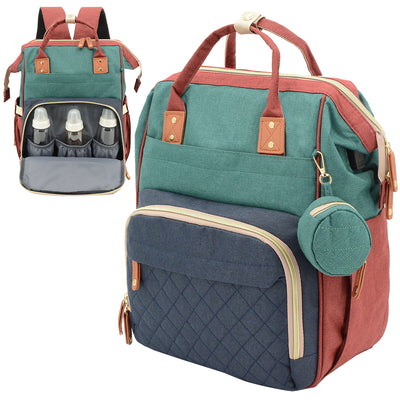 DERSTUEWE Diaper Bag Backpack,Multi-Functional Diaper Bag with Changing Station,USB Charging Port