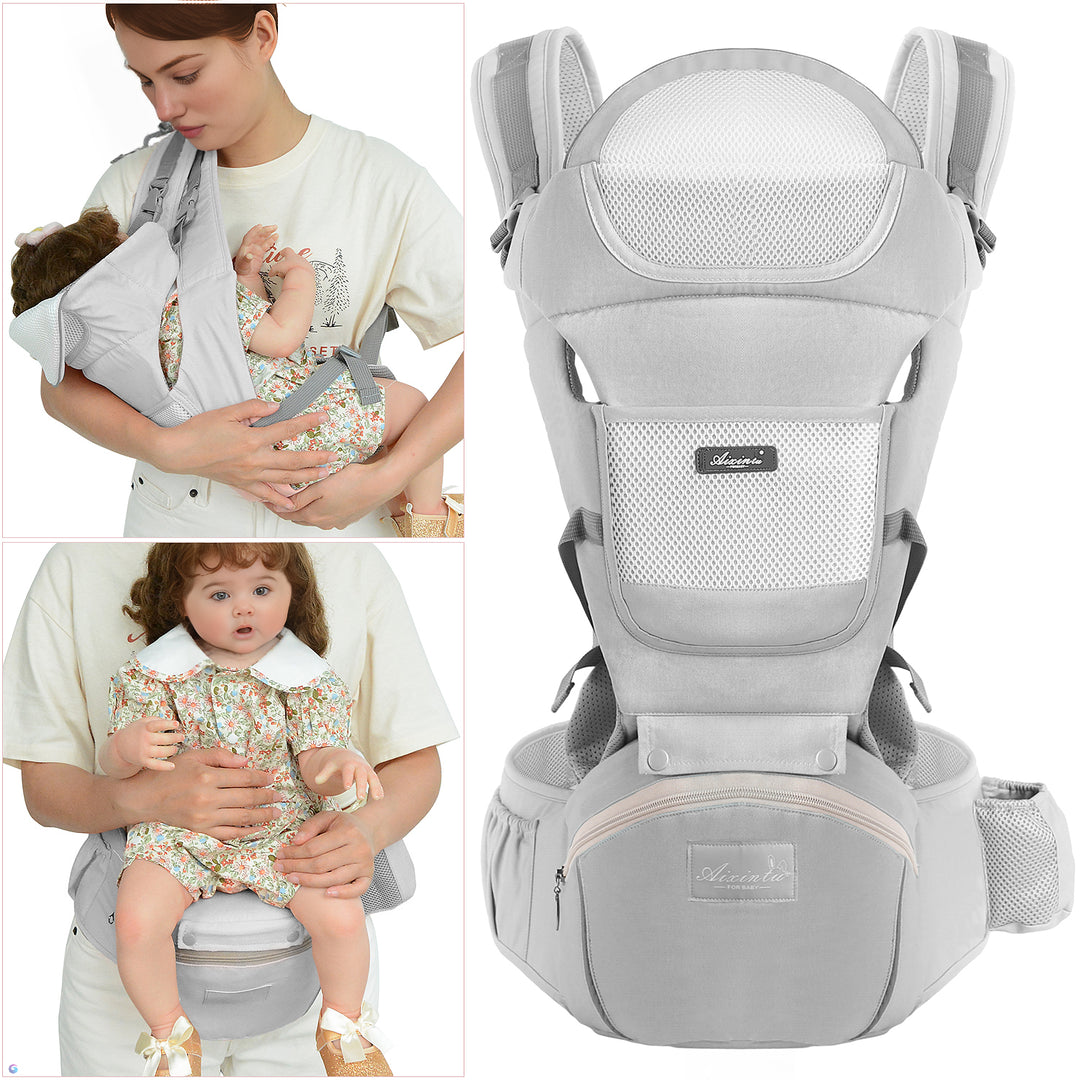 Derstuewe Baby Carrier, Baby Backpack Wrap for Infants Newborn