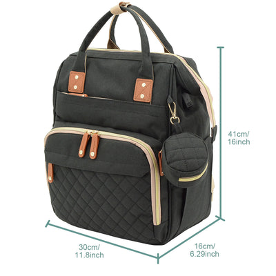 DERSTUEWE Diaper Bag Backpack,Multi-Functional Diaper Bag with Changing Station,USB Charging Port