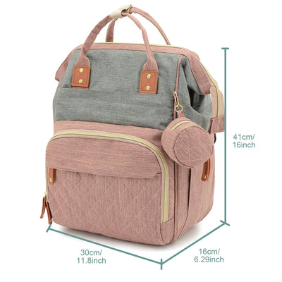 DERSTUEWE Diaper Bag Backpack,Multi-Functional Diaper Bag with Changing Station,USB Charging Port