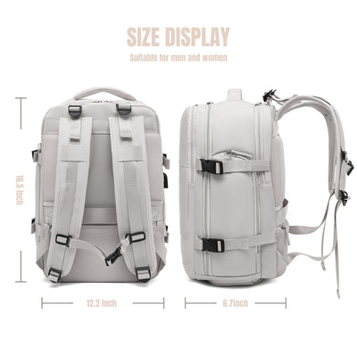 Derstuewe Large Travel Backpack for Women , Carry on Backpack for Outdoor Sports , Waterproof Laptop Bag with USB Charging Port ,Backpack Flight Approved
