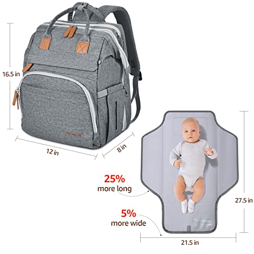 Diaper Backpack Bag Grey 07