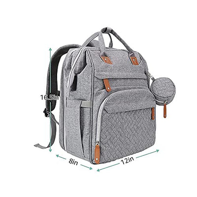 Diaper Backpack Bag Heather Grey 03