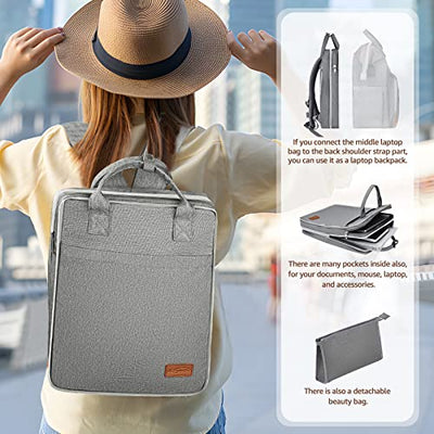 Diaper Backpack With Laptop Bag Grey 04