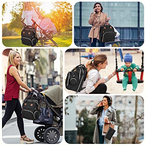DERJUNSTAR Diaper Bag Backpack, Baby Bags for New Mom Derjunstar