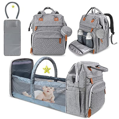 Diaper Backpack Bag Heather Grey 01