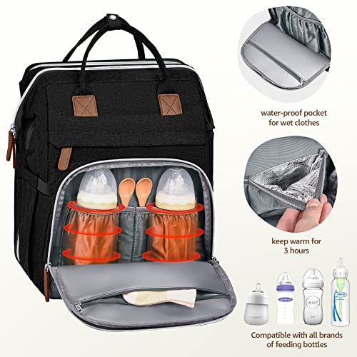DERJUNSTAR Diaper Bag Backpack, Baby Bags for New Mom Derjunstar