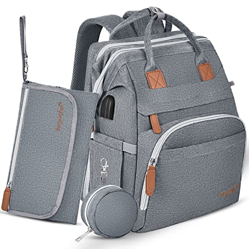 Diaper Backpack Bag Grey 01
