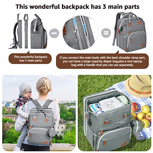 DERJUNSTAR Baby Diaper Backpack, Baby Bags, Laptop Backpack for Travel