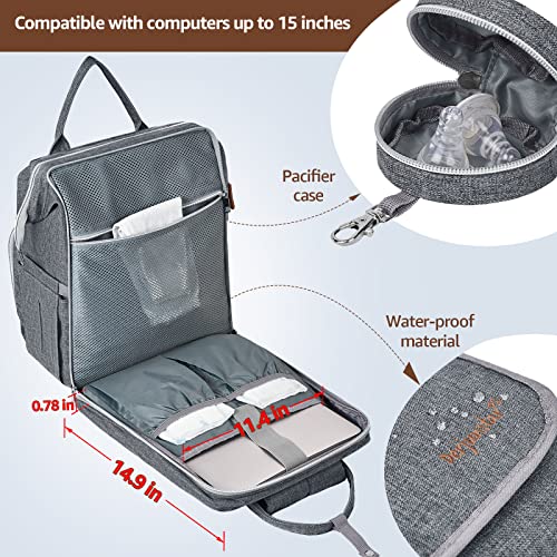 Diaper Backpack Bag Grey 03